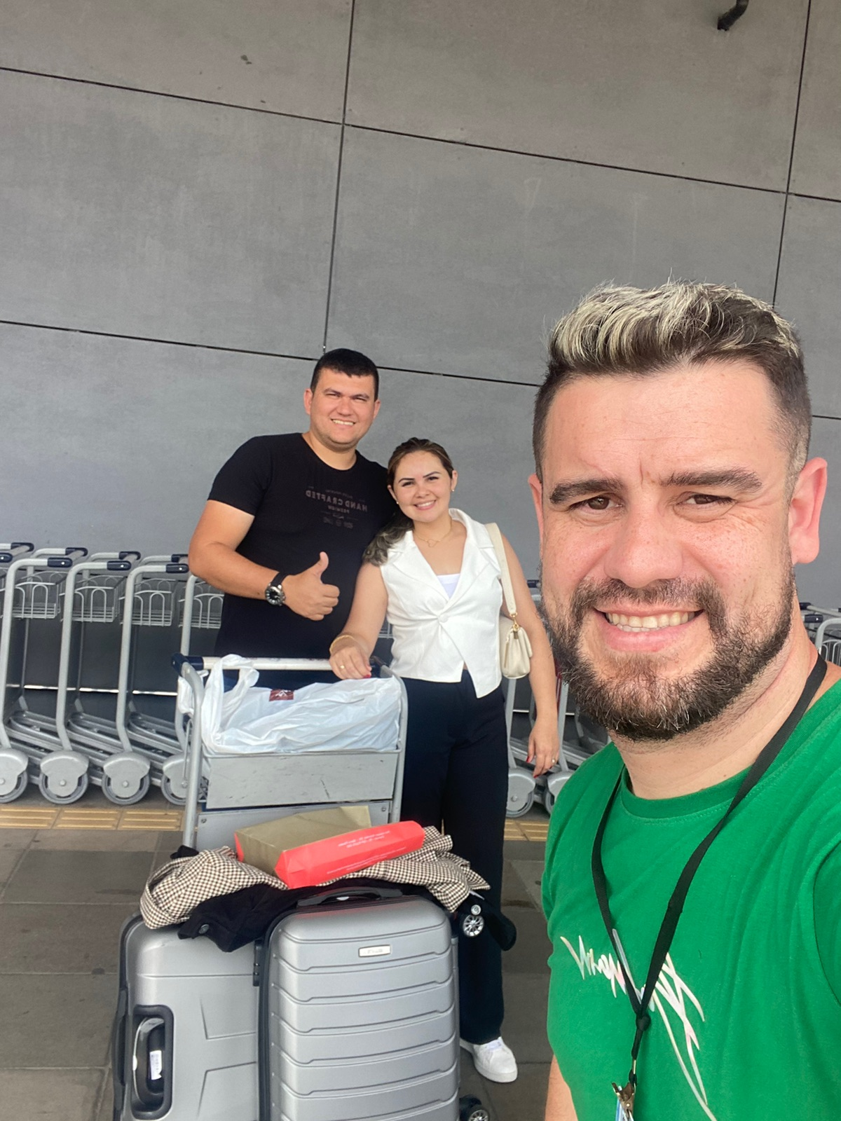 Clientes recebidos no aeroporto